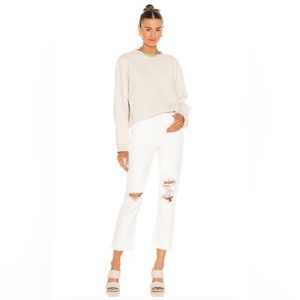 AGOLDE Riley High Rise Straight Crop White Jeans - Size 26 (US)